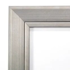 42" X 31" Non-Beveled Romano Silver Narrow Wood Bathroom Wall Mirror - Amanti Art -Baxton Studio Store GUEST 66f9d336 5f26 4e63 b303 cbadc083734b