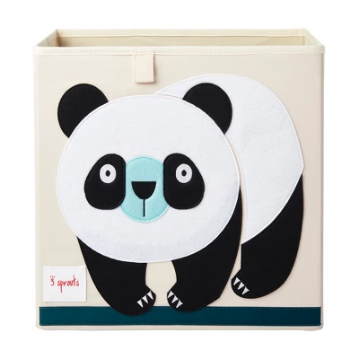 3 Sprouts Foldable Fabric Storage Cube Box Soft Toy Bin & Canvas Storage Bin Laundry And Toy Basket For Baby And Kids, Panda Bear Design 3 3 Sprouts Foldable Fabric Storage Cube Box Soft Toy Bin & Canvas Storage Bin Laundry And Toy Basket For Baby And Kids, Panda Bear Design