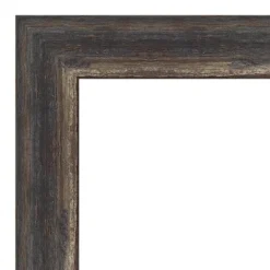 42" X 31" Non-Beveled Bark Rustic Char Narrow Bathroom Wall Mirror Dark Brown - Amanti Art -Baxton Studio Store GUEST 683d2f7e 19ba 4a8e 8d35 99243973d02c