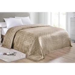 Amrani Bedcover Embossed Blanket Soft Premium Microplush Taupe By Plazatex 8 Amrani Bedcover Embossed Blanket Soft Premium Microplush Taupe By Plazatex -Baxton Studio Store GUEST 6846e199 faf0 447e 95c1 34c976f417ca