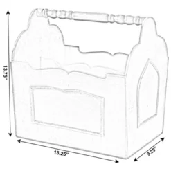 Quickway Imports Handcrafted Decorative Wooden Magazine Rack With Handle -Baxton Studio Store GUEST 696a1e92 53d6 4bb2 b6fe 8dee545ede3b