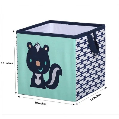 Bacati - Emma Aztec Design Racoon Coral/Mint/Navy Storage Box Small 5 Bacati - Emma Aztec Design Racoon Coral/Mint/Navy Storage Box Small - Image 3
