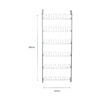 Organize It All Overdoor Wire Shoe Rack Basic Collection 6 Organize It All Overdoor Wire Shoe Rack Basic Collection - Image 4