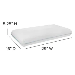 Emma And Oliver Memory Foam Cool Gel Queen Size Pillow With Zippered Removable Pillow Case -Baxton Studio Store GUEST 6b278530 9cb0 4f7d 9708 fa0f5012b129