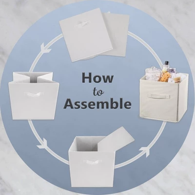 Set Of 4 11" X 11" X 11" Nonwoven Polyester Square Storage Chevron Cube Gray - Design Imports 9 Set Of 4 11" X 11" X 11" Nonwoven Polyester Square Storage Chevron Cube Gray - Design Imports - Image 7