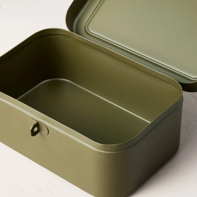 Decorative Metal Storage Box Green - Hearth & Hand™ With Magnolia 5 Decorative Metal Storage Box Green - Hearth & Hand™ With Magnolia - Image 3