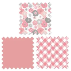 Bacati - Watercolor Floral Coral/Gray Storage Caddy -Baxton Studio Store GUEST 6cdc8c54 f278 446e b14a 1882c3534151