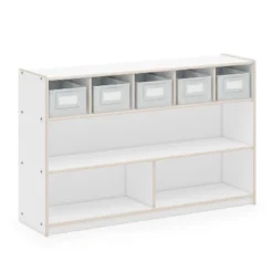 Guidecraft EdQ Shelves And 5 Bin Storage Unit - 30" -Baxton Studio Store GUEST 6df9742e 5ec1 4610 8473 7608c0ed09a0