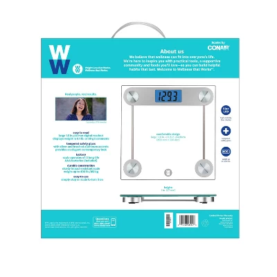 Weight Watchers Glass Scale Clear - Conair 4 Weight Watchers Glass Scale Clear - Conair - Image 2
