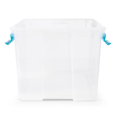 Sterilite 54 Quart Clear Plastic Stackable Storage Container Box Bin With Air Tight Gasket Seal Latching Lid Long Term Organizing Solution 6 Sterilite 54 Quart Clear Plastic Stackable Storage Container Box Bin With Air Tight Gasket Seal Latching Lid Long Term Organizing Solution - Image 4