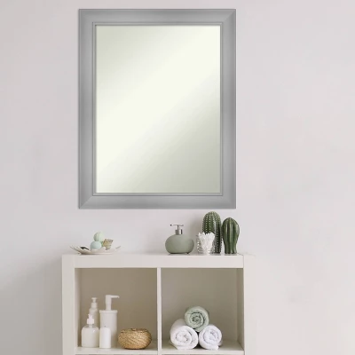 22" X 28" Non-Beveled Flair Bathroom Wall Mirror Polished Nickel - Amanti Art 9 22" X 28" Non-Beveled Flair Bathroom Wall Mirror Polished Nickel - Amanti Art - Image 7