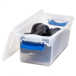 Homz 7.5 Quart Clear Plastic Stackable Storage Container Tote With Secure Latching Lid For Home And Office Organization -Baxton Studio Store GUEST 70f9869c f283 400b bbdf f6f51de566f8