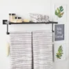 Juvale Bathroom Towel Holder, Hanger & Rack Shelf, Hanging Wall Mounted Décor, 24 In, Matte Black -Baxton Studio Store GUEST 711246d1 c82e 4658 9a5d f8dd2b5acd99