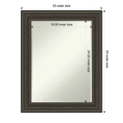 Amanti Art Shipwreck Greywash Petite Bevel Bathroom Wall Mirror 29.5 X 23.5 In. -Baxton Studio Store GUEST 71b8bd73 c6f1 445a a7f2 9f3b3b1cdae7