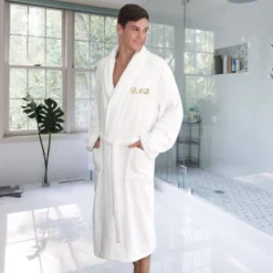Dad Bathrobe White - Linum Home Textiles -Baxton Studio Store GUEST 71c073e1 9995 4a67 a398 a14baa70c6cc