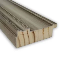 24" X 30" Non-Beveled Mezzanine Antique Narrow Wood Bathroom Wall Mirror Silver - Amanti Art