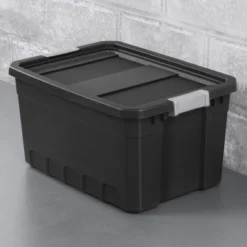 Sterilite Storage System Solution With 19 Gallon Heavy Duty Stackable Storage Box Container Totes With Grey Latching Lid For Home Organization -Baxton Studio Store GUEST 7288a6af f152 4bda 8a29 4f7215d00dfe