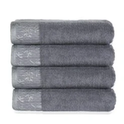 Classic Floral Embroidered Absorbent Cotton 4-Piece Bath Towel Set - Blue Nile Mills 9 Classic Floral Embroidered Absorbent Cotton 4-Piece Bath Towel Set - Blue Nile Mills -Baxton Studio Store GUEST 72f95371 a51a 4057 9060 4bf0ff547bf8