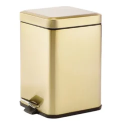 MDesign Small Square Step Trash Can Garbage Bin, Removable Liner, 6L 19 MDesign Small Square Step Trash Can Garbage Bin, Removable Liner, 6L -Baxton Studio Store GUEST 732bba4f 6117 438a 896f 886197c028ef