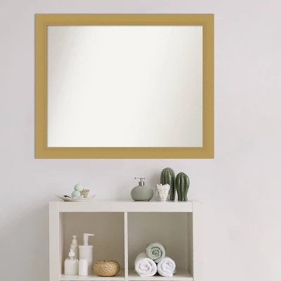 32" X 26" Non-Beveled Grace Brushed Bathroom Wall Mirror Gold - Amanti Art 8 32" X 26" Non-Beveled Grace Brushed Bathroom Wall Mirror Gold - Amanti Art - Image 6