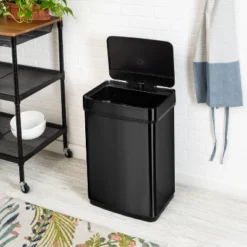 Honey-Can-Do 50L Stainless Steel Sensor Trash Can Black 13 Honey-Can-Do 50L Stainless Steel Sensor Trash Can Black -Baxton Studio Store GUEST 7634404a 73bb 4d7d be72 0c7339c588b2