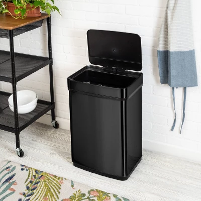 Honey-Can-Do 50L Stainless Steel Sensor Trash Can Black 8 Honey-Can-Do 50L Stainless Steel Sensor Trash Can Black - Image 6