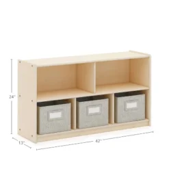 Guidecraft EdQ 2-Shelf 5-Compartment Storage - 24" 9 Guidecraft EdQ 2-Shelf 5-Compartment Storage - 24" -Baxton Studio Store GUEST 76f1a3f4 f68c 4582 91fa b240f52a43a0