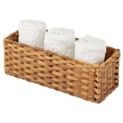 MDesign Woven Seagrass Toilet Tank Storage Basket For Bathroom 6 MDesign Woven Seagrass Toilet Tank Storage Basket For Bathroom - Image 4