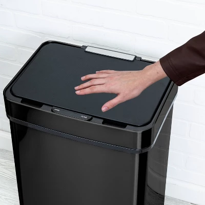 Honey-Can-Do 50L Stainless Steel Sensor Trash Can Black 3 Honey-Can-Do 50L Stainless Steel Sensor Trash Can Black