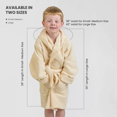 Soft And Warm Cotton Terry Kids' Hooded Bathrobe By Blue Nile Mills 9 Soft And Warm Cotton Terry Kids' Hooded Bathrobe By Blue Nile Mills - Image 7