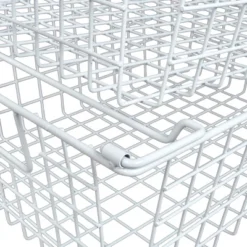 Set Of 2 Storage Bins - Basket Set For Toy, Kitchen, Closet, And Bathroom Storage - Large Shelf Organizers With Handles By Home-Complete (White) -Baxton Studio Store GUEST 7a7e70cc 5aae 46e0 b09b f1aee6a162ab