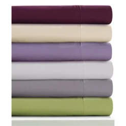 Long Staple Cotton Percale Deep Pocket Solid Sheet Set 350 Thread Count - Tribeca Living®