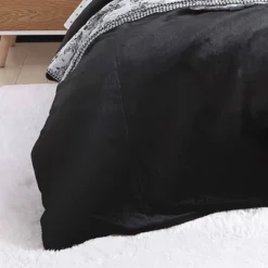 Solid Faux Fur 100% Polyester Duvet Set Black - Betseyville -Baxton Studio Store GUEST 7bb2d52a 7d05 41a5 89f1 67931a480cb2