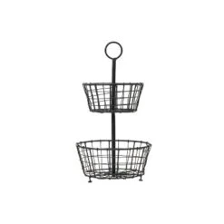 Metal Two Tier Decorative Storage Basket - Foreside Home & Garden -Baxton Studio Store GUEST 7c5a4a1f 9b5d 4421 bb3b 63a076f57405