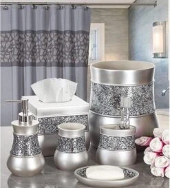 Creative Brushed Nickel 6 Piece Bathroom Accessories Set