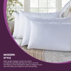 Hypoallergenic Microfiber Polyester 2-Piece Pillow Set - Blue Nile Mills -Baxton Studio Store GUEST 7d6da749 f071 4db0 8226 71cf692f40f7