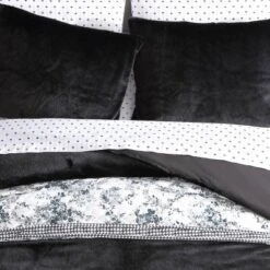 Solid Faux Fur 100% Polyester Duvet Set Black - Betseyville -Baxton Studio Store GUEST 7e04340a c70d 4aac a0bd 0146bb104a64