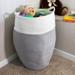 Home-Complete Cotton Rope Laundry Basket -Baxton Studio Store GUEST 7ee17f57 0286 429c 9a3d 78cb8783e799