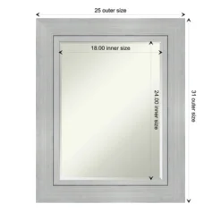 Amanti Art Romano Silver Petite Bevel Wood Bathroom Wall Mirror 31.25 X 25.25 In. 11 Amanti Art Romano Silver Petite Bevel Wood Bathroom Wall Mirror 31.25 X 25.25 In. -Baxton Studio Store GUEST 7ee514dc 079e 45dc 9240 53c7222ccdcd