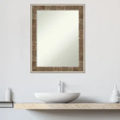 Farmhouse Brown Narrow Non-Beveled Wood Bathroom Wall Mirror 19 Farmhouse Brown Narrow Non-Beveled Wood Bathroom Wall Mirror -Baxton Studio Store GUEST 7f554f56 6313 4a27 bd3e 1f7e62a2a151