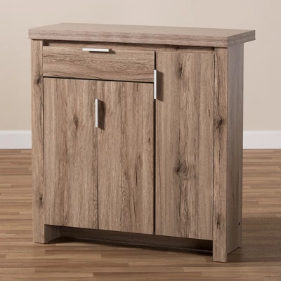Laverne Modern And Contemporary Oak Finished Shoe Cabinet Brown - Baxton Studio 10 Laverne Modern And Contemporary Oak Finished Shoe Cabinet Brown - Baxton Studio - Image 8