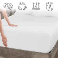 Luxury Fitted Sheet Only, 600 Thread Count - 100% Cotton Sateen, Deep Pocket, Soft, Cool & Durable By California Design Den -Baxton Studio Store GUEST 7ff35863 4438 48cc b59d 466732b474f9