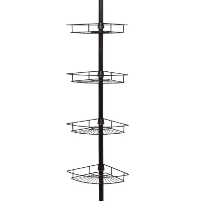 4 Deep Shelf Pole Caddy - Zenna Home 6 4 Deep Shelf Pole Caddy - Zenna Home - Image 4