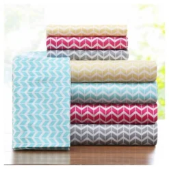 Chevron Printed Microfiber Sheet Set -Baxton Studio Store GUEST 8018a273 3b0f 4465 b881 9f4d9248b9c2