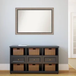 40" X 28" Non-Beveled Lyla Ornate Bathroom Wall Mirror Silver - Amanti Art -Baxton Studio Store GUEST 8075ad67 d32c 43e1 9f5c d09671d63cd6