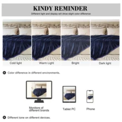 1 Pc Queen Microfiber Flannel Fleece Bed Blankets Navy Blue - PiccoCasa 14 1 Pc Queen Microfiber Flannel Fleece Bed Blankets Navy Blue - PiccoCasa -Baxton Studio Store GUEST 80c717c3 ef13 4310 af62 c4b74cf78b96