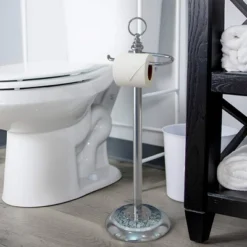 Freestanding Toilet Tissue Holder Chrome/Aqua - Nu Steel 9 Freestanding Toilet Tissue Holder Chrome/Aqua - Nu Steel -Baxton Studio Store GUEST 810a3378 4154 4266 88ca 04ca55fb1fb7