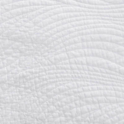 C&F Home 26" X 26" Tranquil Waves White Euro Sham 5 C&F Home 26" X 26" Tranquil Waves White Euro Sham - Image 3