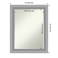 Amanti Art Peak Polished Nickel Narrow Petite Bevel Bathroom Wall Mirror 28.5 X 22.5 In. 11 Amanti Art Peak Polished Nickel Narrow Petite Bevel Bathroom Wall Mirror 28.5 X 22.5 In. -Baxton Studio Store GUEST 821a6bb1 ab07 412a 956b decbaef07702