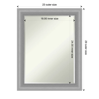 Amanti Art Peak Polished Nickel Narrow Petite Bevel Bathroom Wall Mirror 28.5 X 22.5 In. 5 Amanti Art Peak Polished Nickel Narrow Petite Bevel Bathroom Wall Mirror 28.5 X 22.5 In. - Image 3